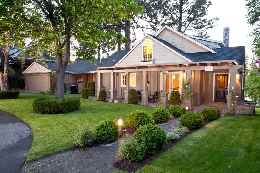 Twilight exterior of home